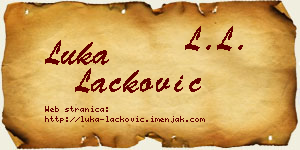 Luka Lacković vizit kartica